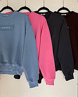 Жіночий світшот , Тканина: петля Туреччина Колір: графіт, рожевий, шоколад, блакитний Розмір: 42/46 one size