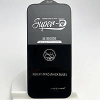 Захисне скло на iPhone 17 PRO Super 5D Anti static 9H глянець full glue glass glossy для айфон
