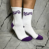 Прикольні жіночі шкарпетки з принтом, білі шкарпетки демісезонні з написами 36-40, фото 2