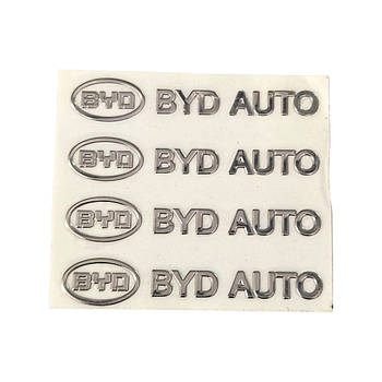 Наклейки металеві BYD, 4шт