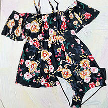 Купальник Роздільний. Танкіні з плавками. Квітковий принт. Великі розміри., фото 5