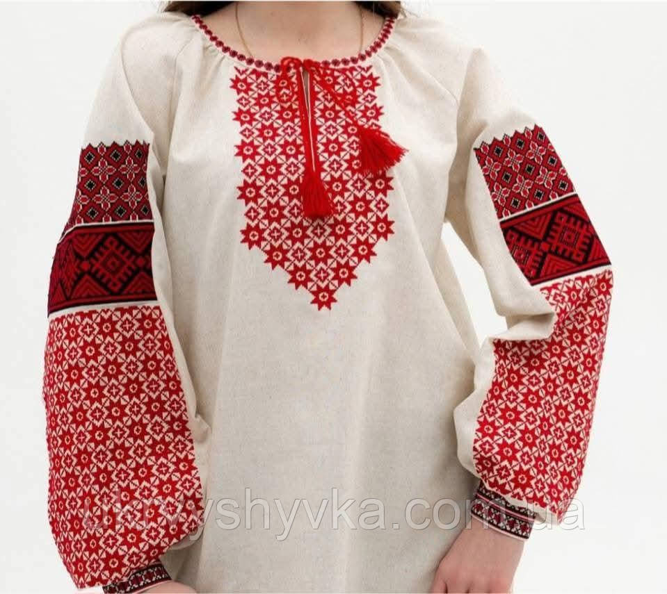 Сорочка лляна вишита "Традиційна", фото 1