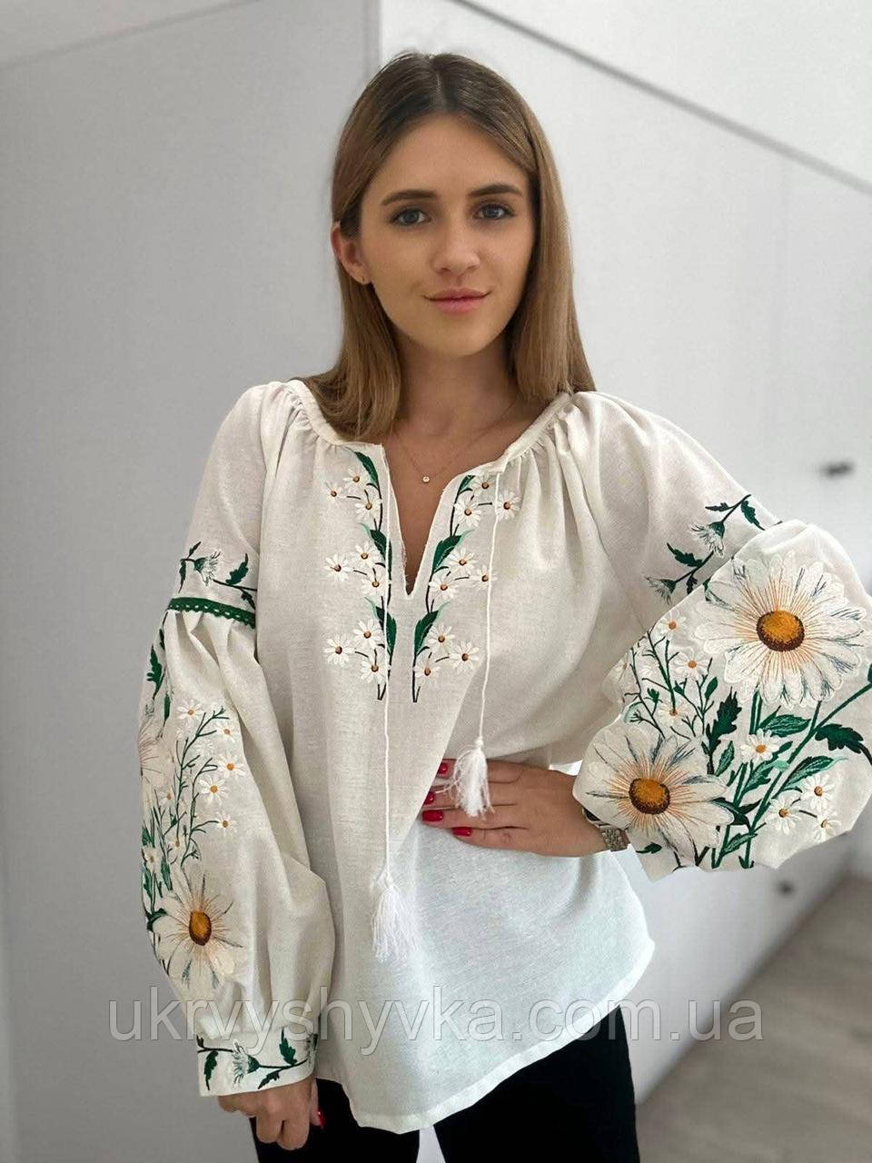 Ніжна блузка вишиванка "Білі ромашки", фото 1