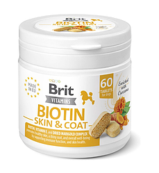 Вітаміни Brit Vitamins Biotin Skin and Coat Care для собак для шкіри та шерсті 60 таблеток