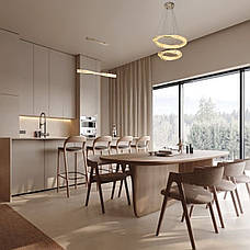 Люстра срібна/хром "CRYSTAL" арт-деко (99-L8812 (600+400) CH), фото 2