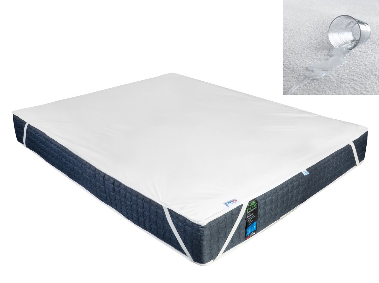Наматрацник стьобаний 160*190 Aqua Protect (бавовна), фото 1