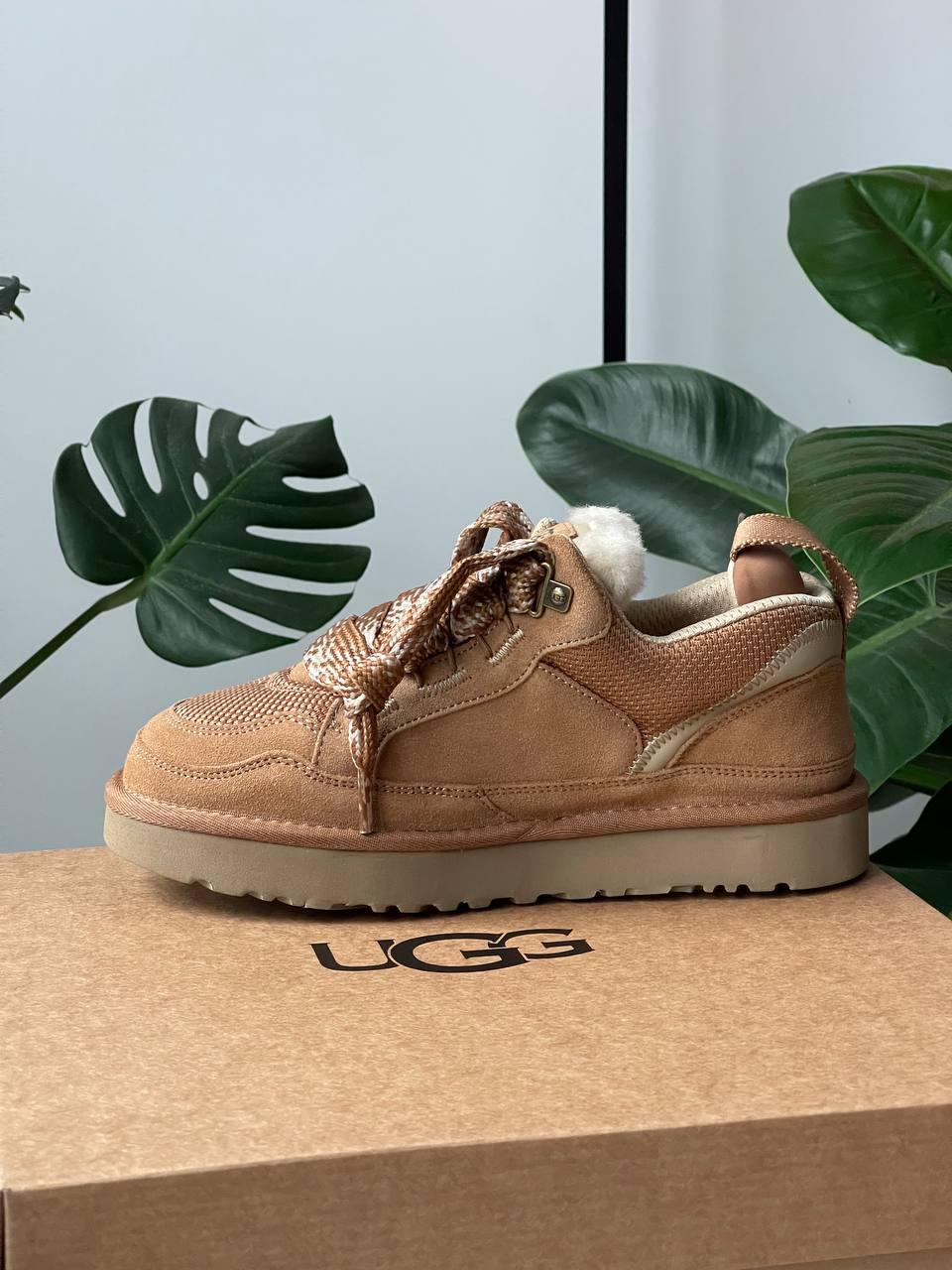 Чоловічі черевики уггі коричневі зимові UGG Lowmel Sneaker Chestnut (18661), фото 1