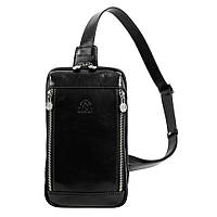 Сумка нагрудна, слінг, рюкзак на одне плече — Kim — чорна Time Resistance 5221701