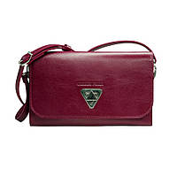 Жіночий клатч Grande Pelle 701661 223х135х30 мм глянсова шкіра вишня