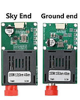 Модулі оптичних прийомопередавачів TTL Sky 1310nm/Ground 1550nm 40km DC 5,5-26V, інтерфейси RX/TX/AV/VCC/GND, FC
