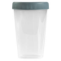 Контейнер пластиковий Curver 0.5 л (67032) прозорий з синьою кришкою, стакан для зберігання продуктів