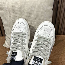 Жіночі білі сірі шкіряні кросівки з хутром Golden Goose Super-Star із зіркою білі кеди хутро, фото 4