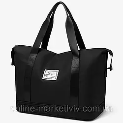 Сумка жіноча 55х42х21см, XL-1029, Чорний / Складна сумка для подорожей / Сумка-трансформер