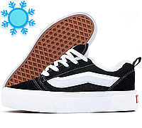Зимові кеди Vans Old Skool KNU Platform з хутром, кеди vans жіночі, ванс олд скул на платформі