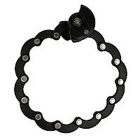 Сегментний велозамок складний металевий чорний