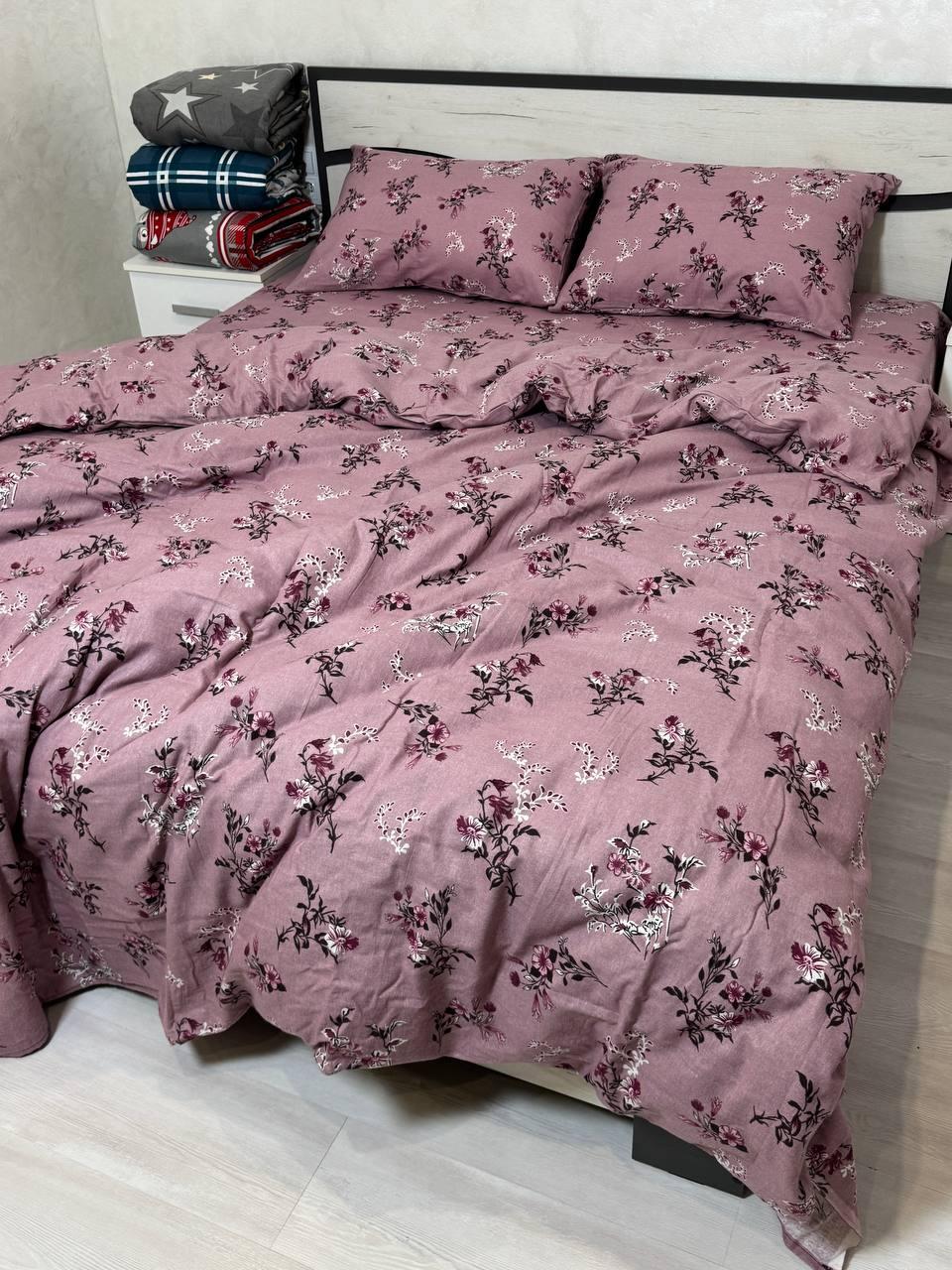 Байковий комплект постільної білизни Півтораспальний розмір