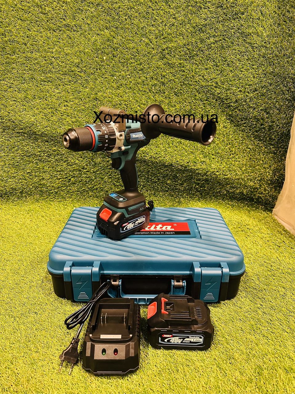 Акумуляторний дриль ударний шурупокрут MAKITA DHP486Z 48v, 185 Нм, 2 АКБ 6 А·год, кейс, 13 мм, фото 1