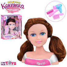 Лялька голова для зачісок 913-Q 20см, фен, бігуді, гребінець, в кор-ці 23-28,5-12см