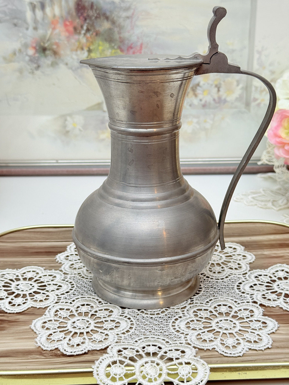 Колекційний олов'яний глечик, харчове олово, Німеччина, 1 літр