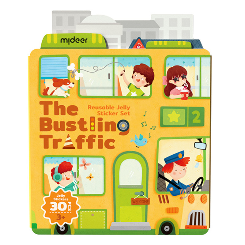 Альбом з багаторазовими наліпками "Транспорт" MiDeer Toys, фото 1