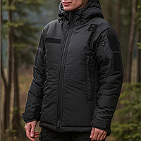 Куртка тактическая женская зимняя для полиции черная военная куртка теплая Termoloft качественная для сотрудников полиции