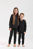 Термобелье детское/подростковое черное | комплект флис 116 164 см