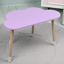 Дитячий столик хмарка 46х70х40, трюмо для дівчаток до 7 років, фіолетовий, фото 2