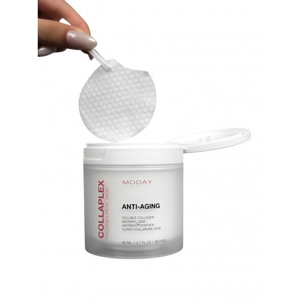 Колагенові антивікові педи для обличчя MODAY COLLAPLEX Collagen anti-aging pads з колагеном, пептидами та гіалуроновою кислотою 90, фото 1