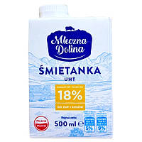 Вершки Mleczna Dolina Smietanka UHT 18% 500 мл