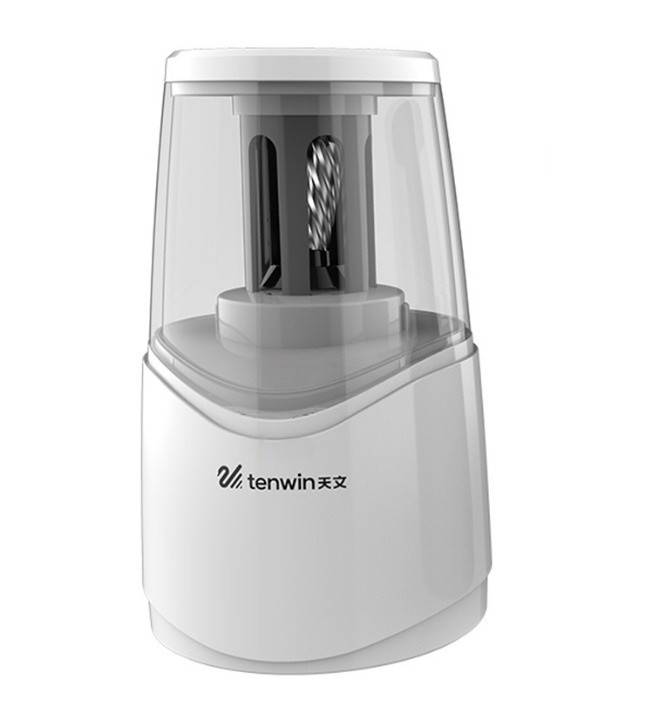 Акумуляторна електроточилка для олівців TENWIN 8010, біла, фото 1