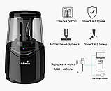 Акумуляторна електроточилка для олівців TENWIN 8010, біла, фото 4