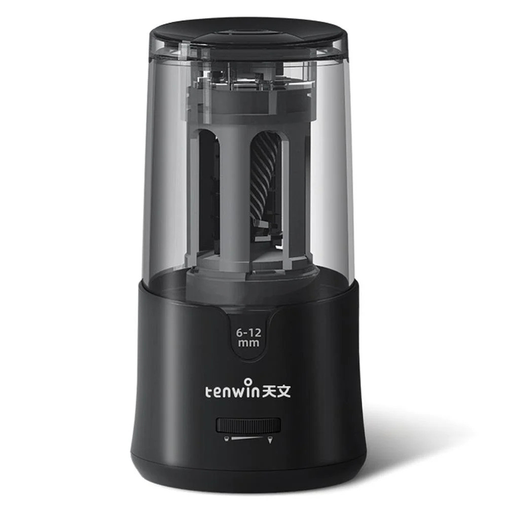 Електрична точила для олівців Tenwin 8038 (живлення від мережі, чорна), фото 1