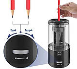 Електрична точила для олівців Tenwin 8038 (живлення від мережі, чорна), фото 5