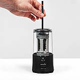 Електрична точила для олівців Tenwin 8038 (живлення від мережі, чорна), фото 7