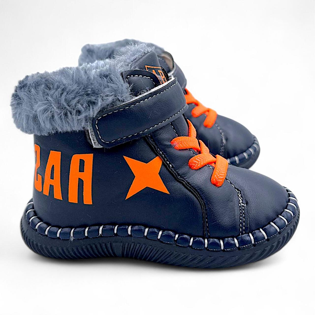 Дитячі зимові пінетки для мальчика Apawwa 18-21р, фото 1