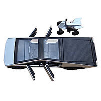 Машинка метал Tesla Cybertruck з прич-кемпером та квадр срібна Тесла 1:32 звук світло 17,5*6*6,5см (CZ 58 B), фото 5