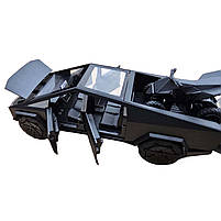 Машинка метал Tesla Cybertruck з прич-кемпером та квадр чорна Тесла 1:32 звук світло 17,5*6*6,5см (CZ 58 B), фото 7