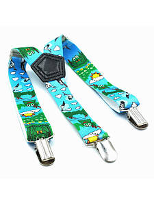 Підтяжки дитячі Weatro Блакитні det-pd-039