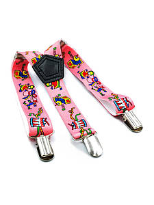 Підтяжки дитячі Weatro Рожеві det-pd-042