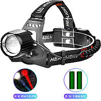 Ліхтар налобний PLD-T115-2PM10-TG(White+Red)