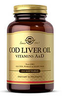 Харчова добавка SOLGAR Cod Liver Oil Vitamins A & D 100 softgels