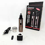 Тример GEMEI GM-3112 2в1, електробритва з насадками для бороди, триммер для бороди, триммер бездротової, фото 10
