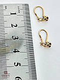 Золоті Сережки зі вставкою цирконій, фото 2