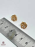 Золоті Сережки зі вставкою цирконій, фото 3