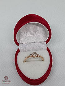 Золота Каблучка зі вставкою цирконій