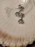 Срібні Сережки зі вставкою цирконій, фото 3