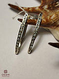 Срібні Сережки зі вставкою цирконій, фото 2
