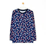 Піжама чоловіча з начосом з зображенням різдвяних льодяників Candy, фото 2