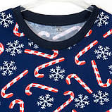 Піжама чоловіча з начосом з зображенням різдвяних льодяників Candy, фото 3