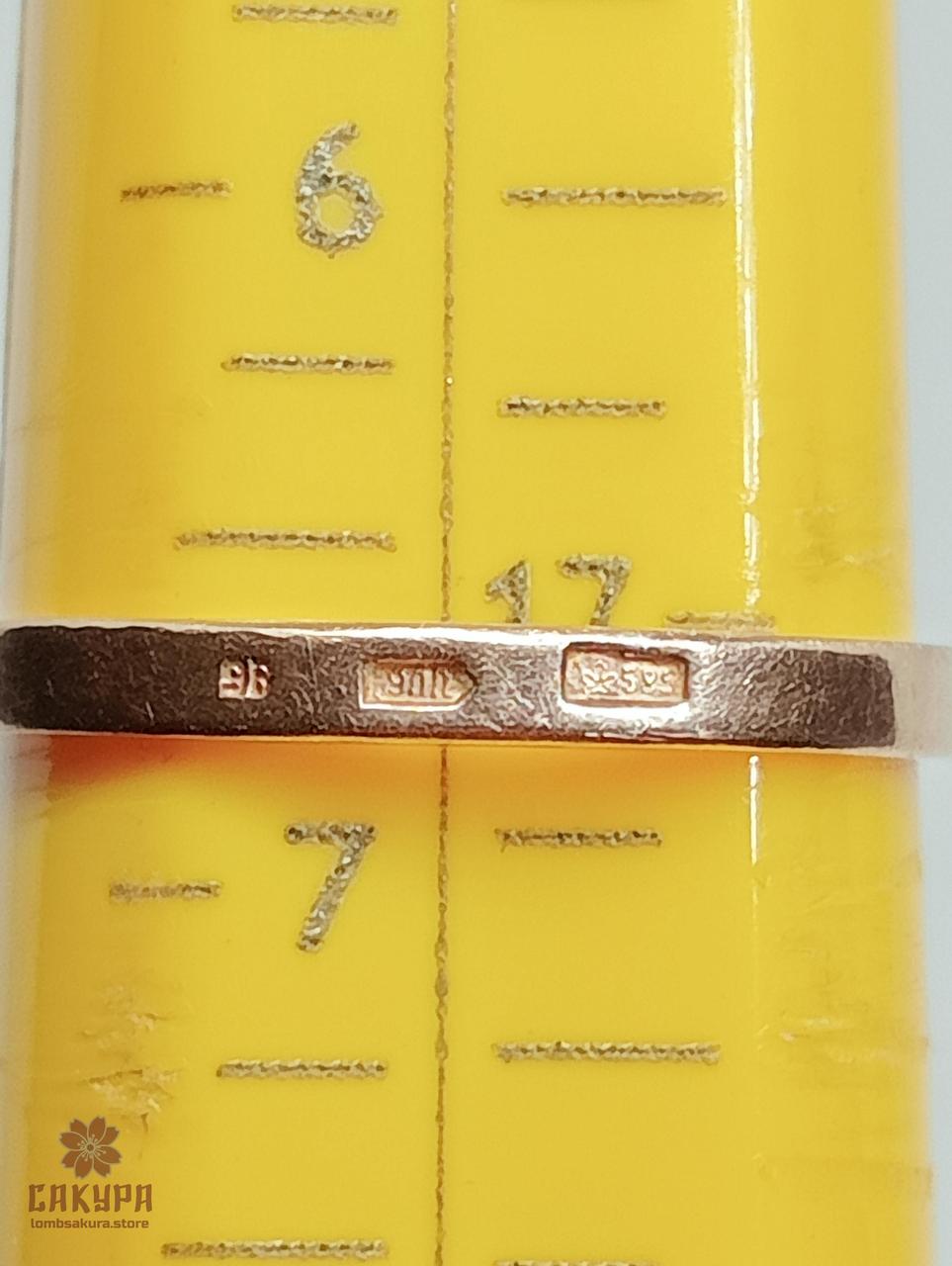 Золота Каблучка зі вставкою цирконій, фото 1